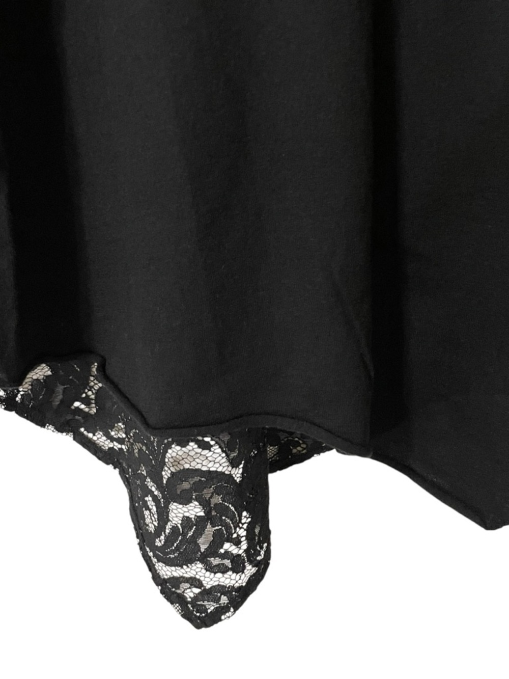 Black Lace V-Neck Women's Top Sweater Witchy Whimsigoth - Picture 5 of 6